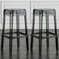 Contemporary Backless Bar-stool Plastic Counter Bar Stool with Plastic Legs for indoor Smoke Gray 2 Piece Set Clearhalo 'Bar Furniture' 'Bar Stools' 'bar_stools' 'furn' 'furn_bar_stools' 'Furniture' 'Kitchen & Dining Furniture' 6153149