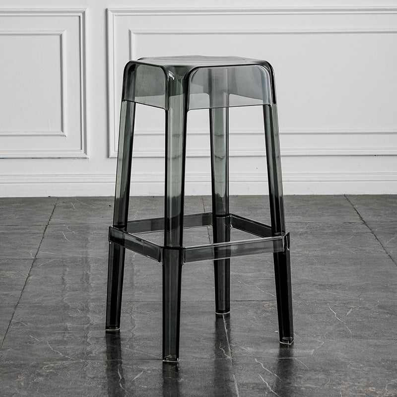 Contemporary Backless Bar-stool Plastic Counter Bar Stool with Plastic Legs for indoor Clearhalo 'Bar Furniture' 'Bar Stools' 'bar_stools' 'furn' 'furn_bar_stools' 'Furniture' 'Kitchen & Dining Furniture' 6153161