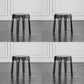 Contemporary Backless Bar-stool Plastic Counter Bar Stool with Plastic Legs for indoor Smoke Gray 4 Piece Set Short Stool(18"H) Clearhalo 'Bar Furniture' 'Bar Stools' 'bar_stools' 'furn' 'furn_bar_stools' 'Furniture' 'Kitchen & Dining Furniture' 6153169