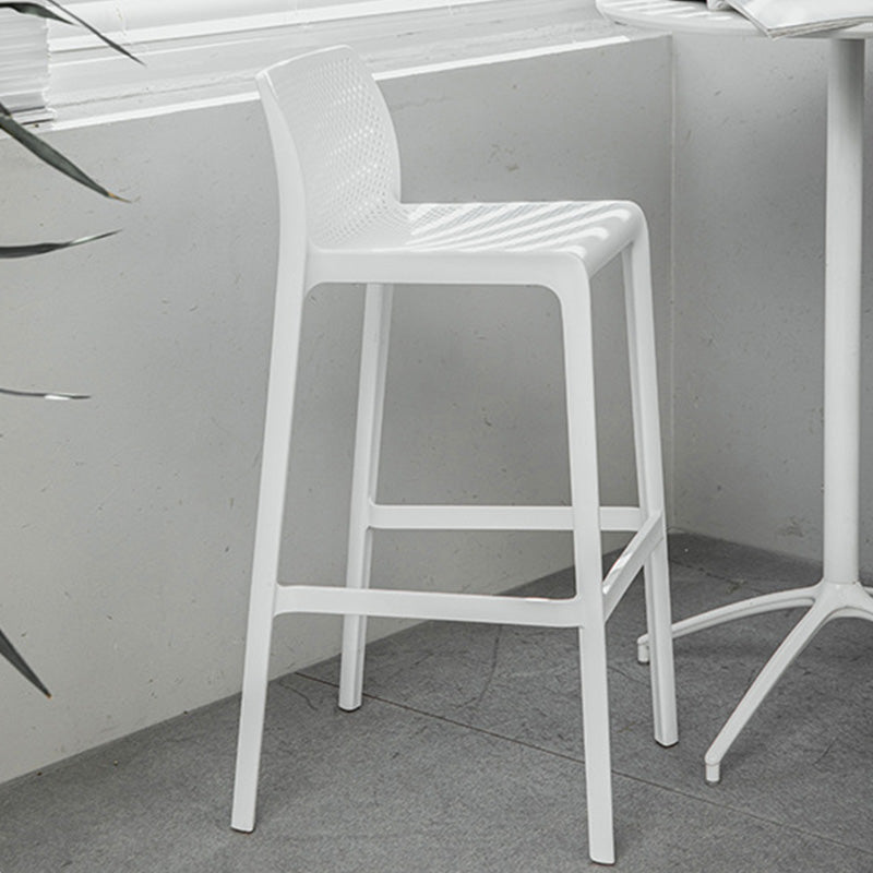 Nordic Style Bar-stool Plastic Counter Bar Stool with 4 Legs for Home