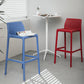 Nordic Style Bar-stool Plastic Counter Bar Stool with 4 Legs for Home