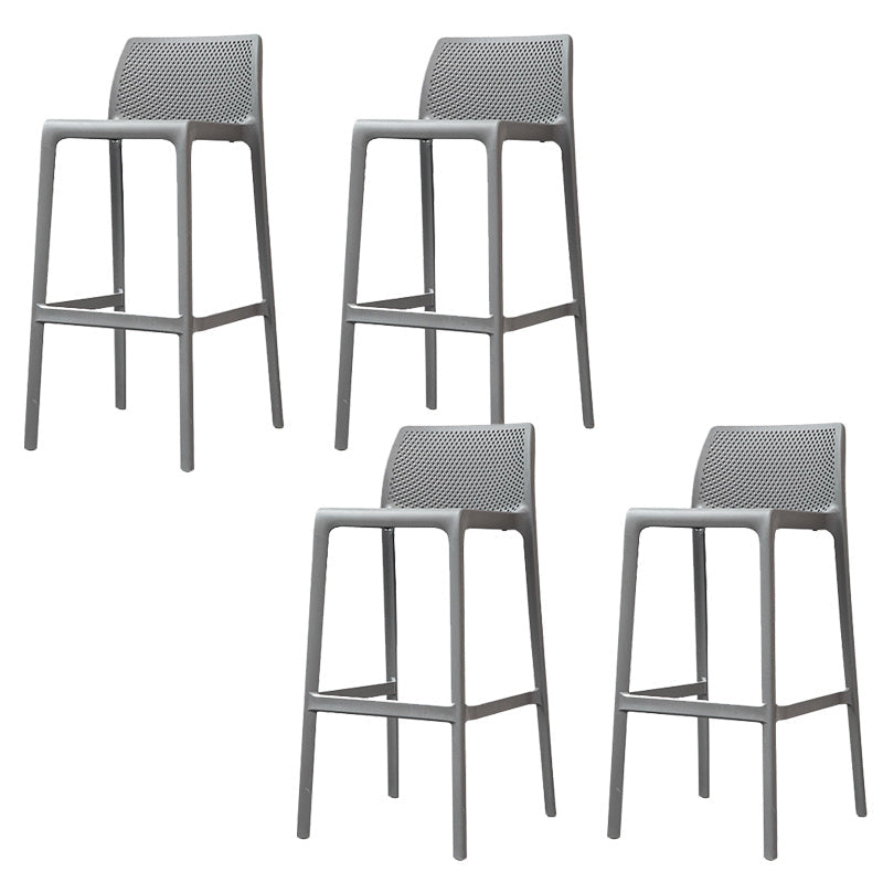 Nordic Style Bar-stool Plastic Counter Bar Stool with 4 Legs for Home