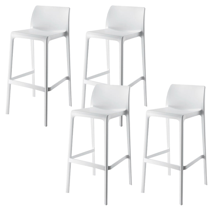 Nordic Style Bar-stool Plastic Counter Bar Stool with 4 Legs for Home