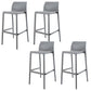 Nordic Style Bar-stool Plastic Counter Bar Stool with 4 Legs for Home