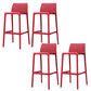 Nordic Style Bar-stool Plastic Counter Bar Stool with 4 Legs for Home