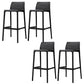 Nordic Style Bar-stool Plastic Counter Bar Stool with 4 Legs for Home