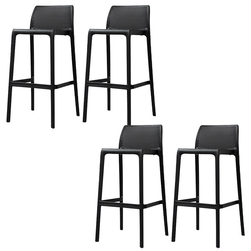 Nordic Style Bar-stool Plastic Counter Bar Stool with 4 Legs for Home