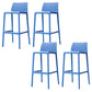 Nordic Style Bar-stool Plastic Counter Bar Stool with 4 Legs for Home