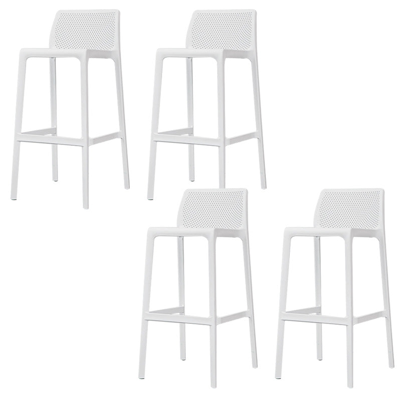 Nordic Style Bar-stool Plastic Counter Bar Stool with 4 Legs for Home