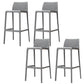 Nordic Style Bar-stool Plastic Counter Bar Stool with 4 Legs for Home