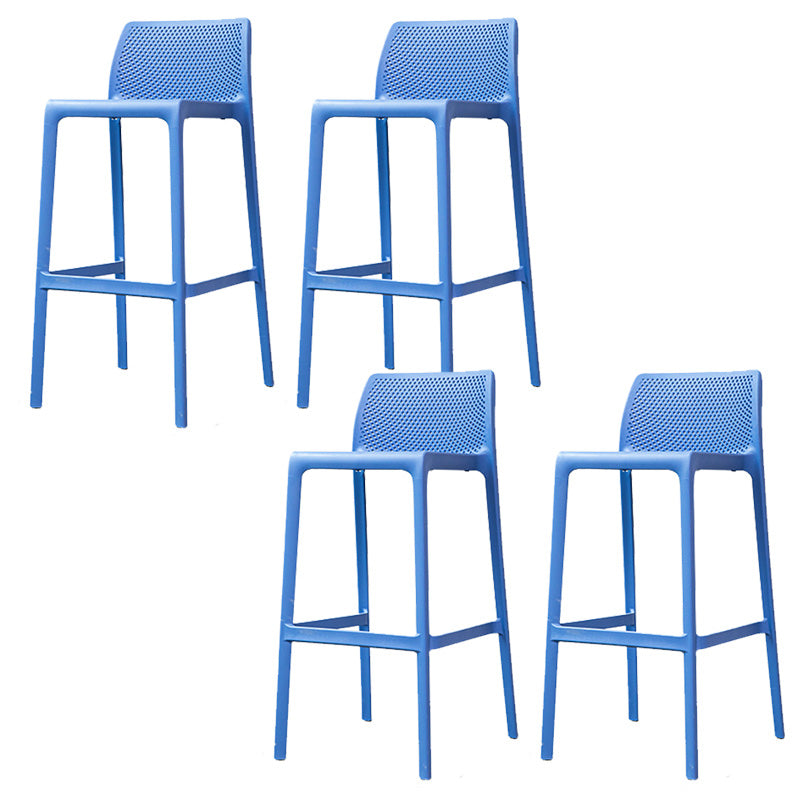 Nordic Style Bar-stool Plastic Counter Bar Stool with 4 Legs for Home