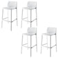 Nordic Style Bar-stool Plastic Counter Bar Stool with 4 Legs for Home