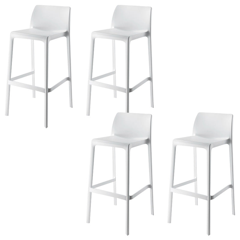 Nordic Style Bar-stool Plastic Counter Bar Stool with 4 Legs for Home