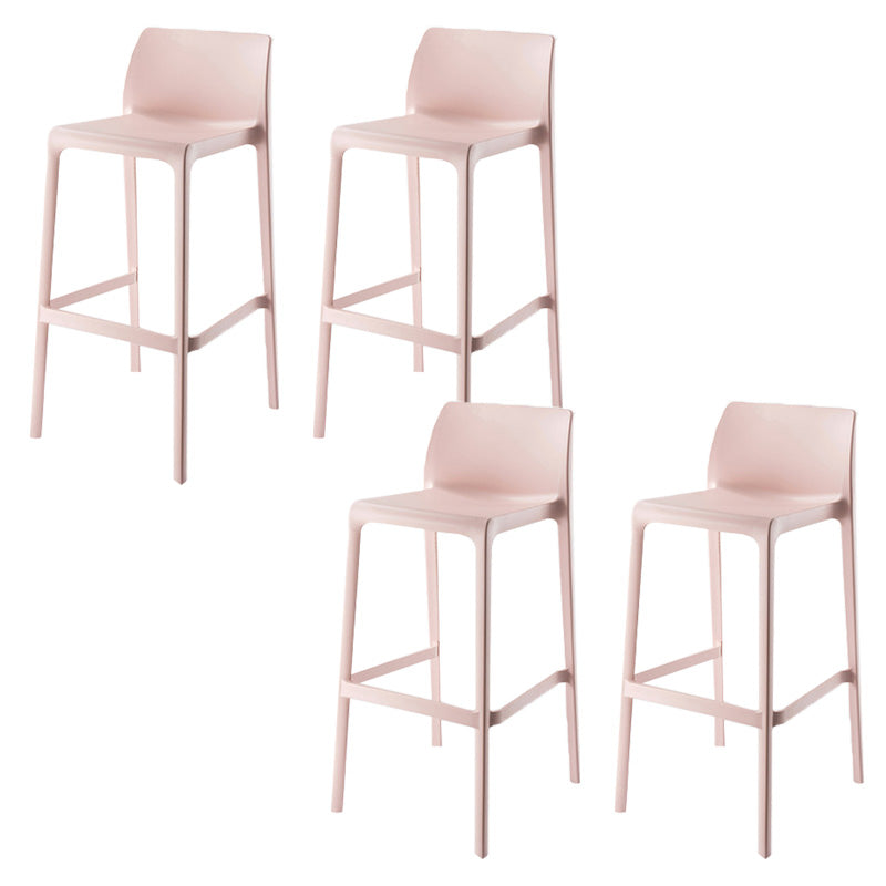 Nordic Style Bar-stool Plastic Counter Bar Stool with 4 Legs for Home
