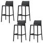 Nordic Style Bar-stool Plastic Counter Bar Stool with 4 Legs for Home