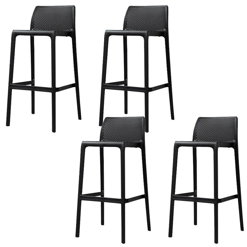 Nordic Style Bar-stool Plastic Counter Bar Stool with 4 Legs for Home