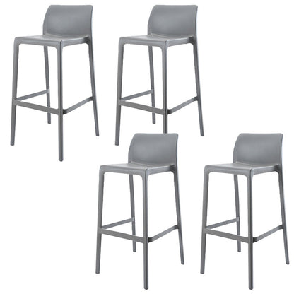 Nordic Style Bar-stool Plastic Counter Bar Stool with 4 Legs for Home
