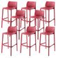 Nordic Style Bar-stool Plastic Counter Bar Stool with 4 Legs for Home
