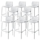 Nordic Style Bar-stool Plastic Counter Bar Stool with 4 Legs for Home