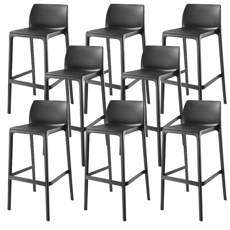 Nordic Style Bar-stool Plastic Counter Bar Stool with 4 Legs for Home