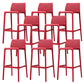 Nordic Style Bar-stool Plastic Counter Bar Stool with 4 Legs for Home