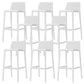 Nordic Style Bar-stool Plastic Counter Bar Stool with 4 Legs for Home