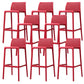 Nordic Style Bar-stool Plastic Counter Bar Stool with 4 Legs for Home