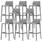 Nordic Style Bar-stool Plastic Counter Bar Stool with 4 Legs for Home