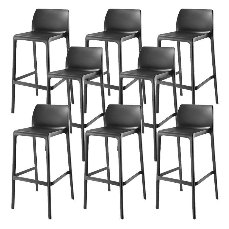 Nordic Style Bar-stool Plastic Counter Bar Stool with 4 Legs for Home
