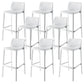 Nordic Style Bar-stool Plastic Counter Bar Stool with 4 Legs for Home