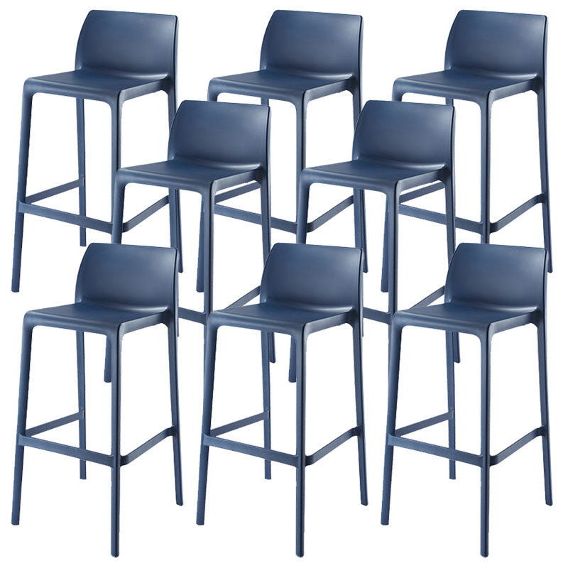 Nordic Style Bar-stool Plastic Counter Bar Stool with 4 Legs for Home