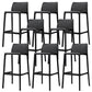 Nordic Style Bar-stool Plastic Counter Bar Stool with 4 Legs for Home