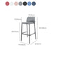 Nordic Style Bar-stool Plastic Counter Bar Stool with 4 Legs for Home