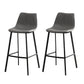 Contemporary Leather Bar Height Stool Metal Base Bar Stool for Living Room
