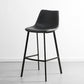 Contemporary Leather Bar Height Stool Metal Base Bar Stool for Living Room