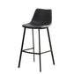 Contemporary Leather Bar Height Stool Metal Base Bar Stool for Living Room