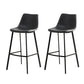 Contemporary Leather Bar Height Stool Metal Base Bar Stool for Living Room