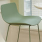 Scandinavian Low Back Bar Stool Plastic Stool with Metal Base