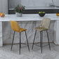 Contemporary Leather Counter Stool Armless Stool with Metal Legs