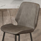 Contemporary Leather Counter Stool Armless Stool with Metal Legs