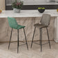Contemporary Leather Counter Stool Armless Stool with Metal Legs