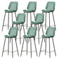 Contemporary Leather Counter Stool Armless Stool with Metal Legs