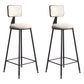 Modern Armless Backrest Counter Stool Iron Balcony Bar Stool with Cushion and Pedal