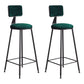 Modern Armless Backrest Counter Stool Iron Balcony Bar Stool with Cushion and Pedal