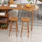 Industrial Counter High Stool Solid Wood Backless Bar Stool with 4 Legs