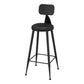 Contemporary Faux Leather Counter Stools Metal Bar Stools for Home Use