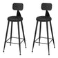 Contemporary Faux Leather Counter Stools Metal Bar Stools for Home Use
