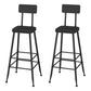 Contemporary Faux Leather Counter Stools Metal Bar Stools for Home Use
