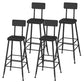Contemporary Faux Leather Counter Stools Metal Bar Stools for Home Use