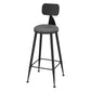 Contemporary Faux Leather Counter Stools Metal Bar Stools for Home Use